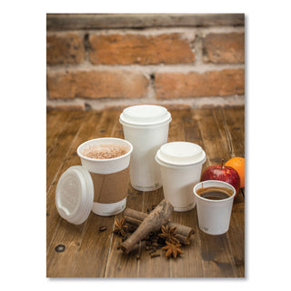 Kraft Hot Cup Sleeves, Fits Vegware 89-Series Hot Cups, Kraft, 1,000/Carton