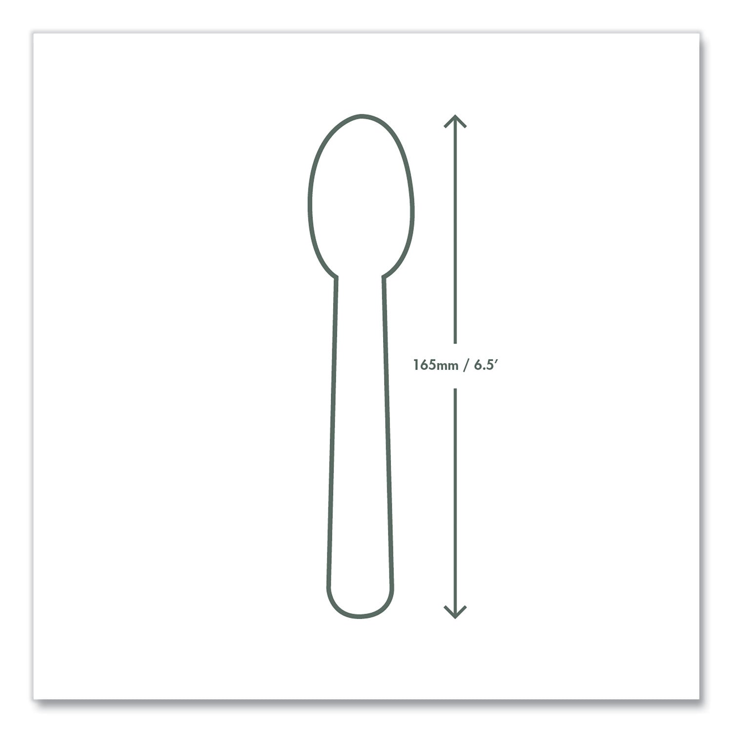 White CPLA Cutlery, Spoon, 1,000/Carton
