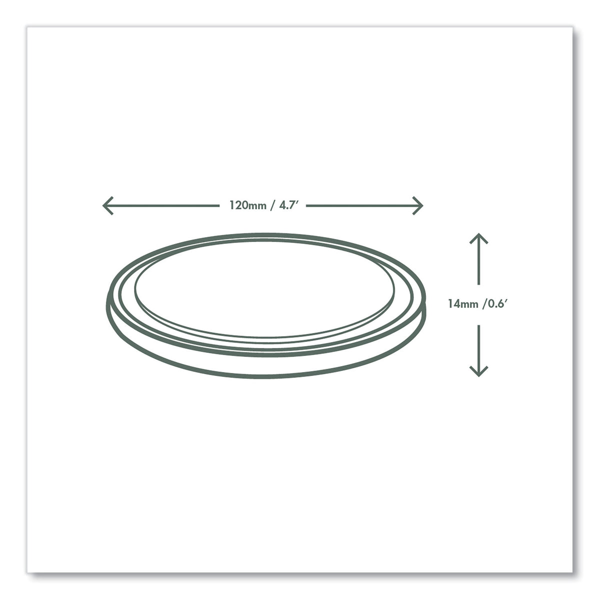Round Deli Pot Lids, for 8 oz to 32 oz Deli Containers, Plastic, 500/Carton
