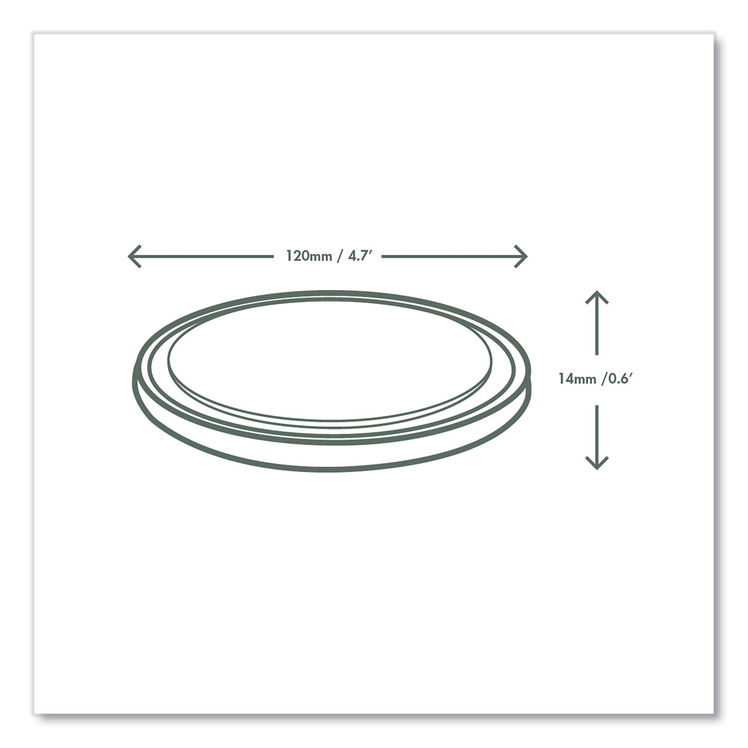 Round Deli Pot Lids, for 8 oz to 32 oz Deli Containers, Plastic, 500/Carton
