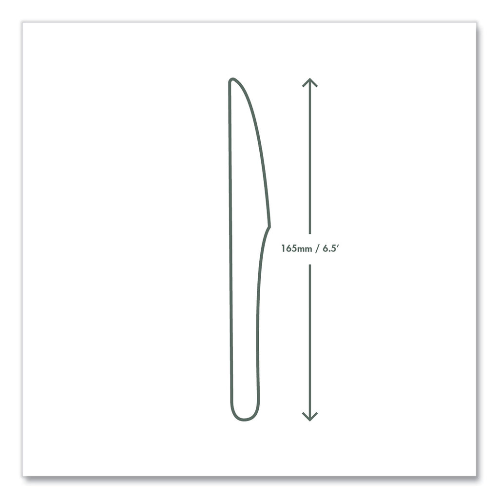 White CPLA Cutlery, Knife, 1,000/Carton