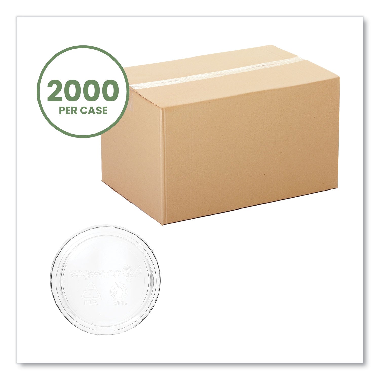 Portion Pot Lids, Fits 2 oz to 4 oz Portion Pots, Clear, 2,000/Carton