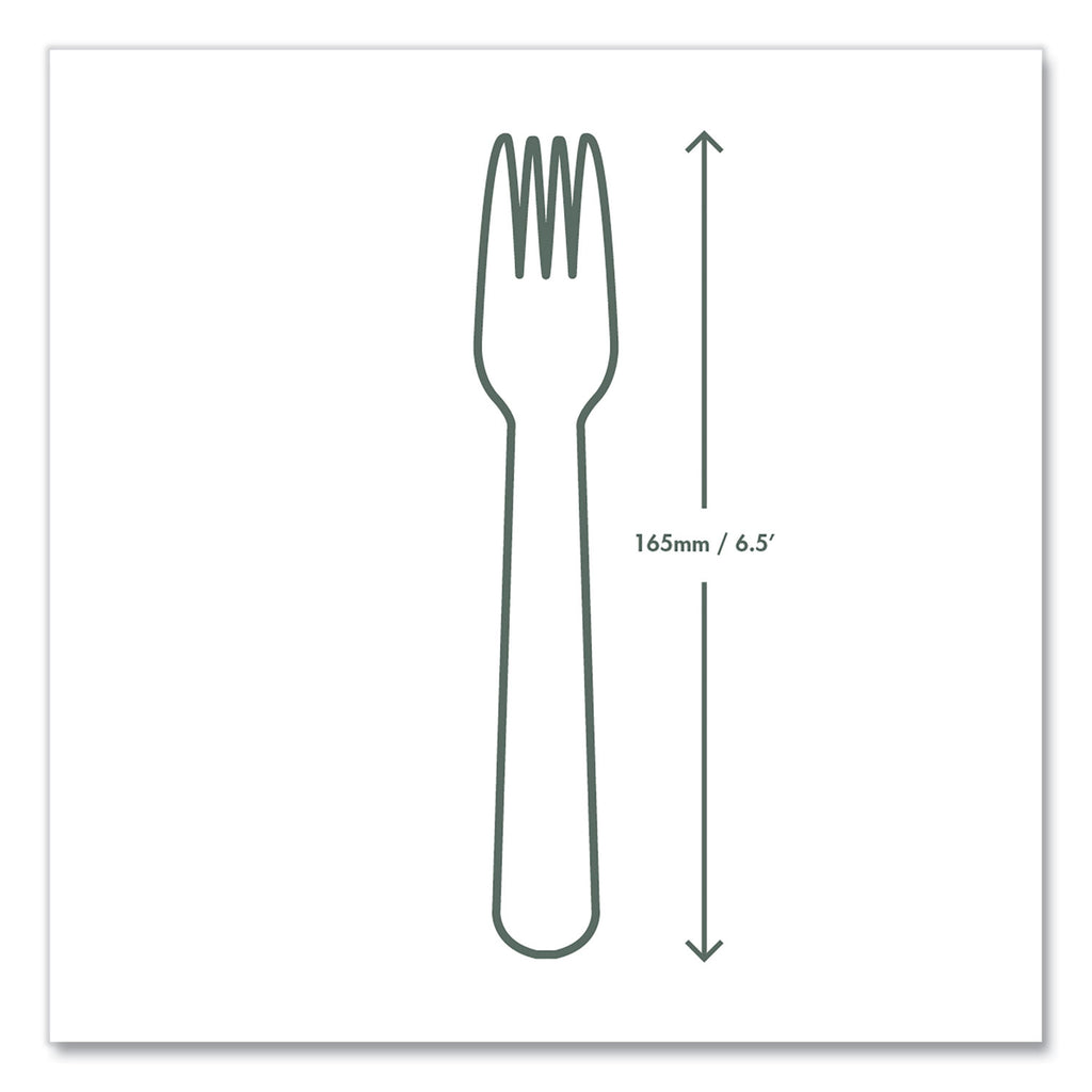 White CPLA Cutlery, Fork, 1,000/Carton