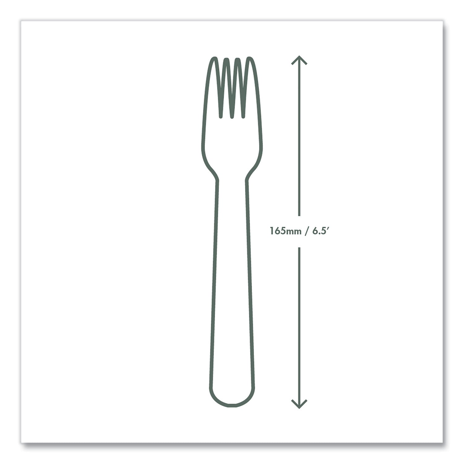 White CPLA Cutlery, Fork, 1,000/Carton