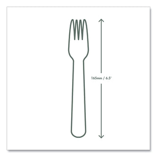 White CPLA Cutlery, Fork, 1,000/Carton