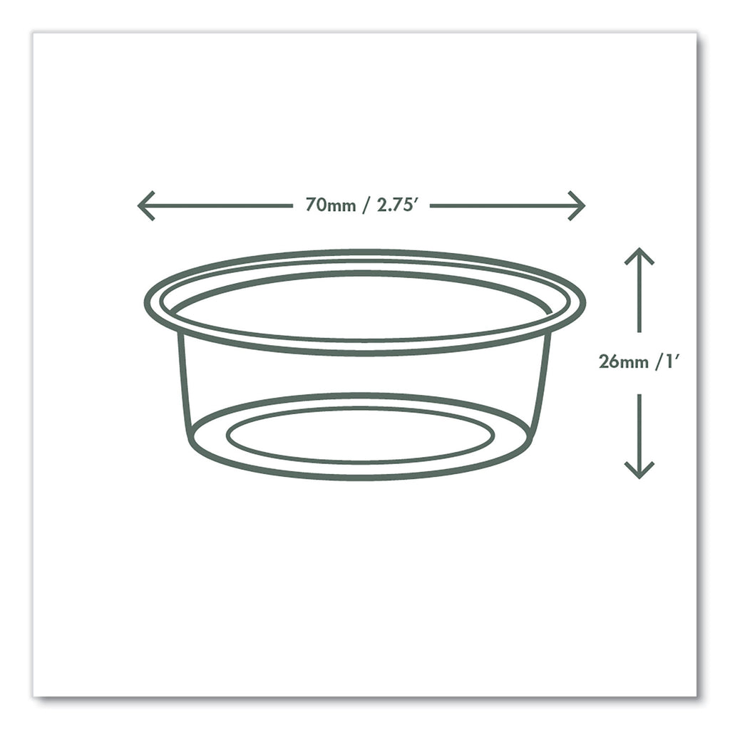Portion Pots, 2 oz, Clear, 2,000/Carton