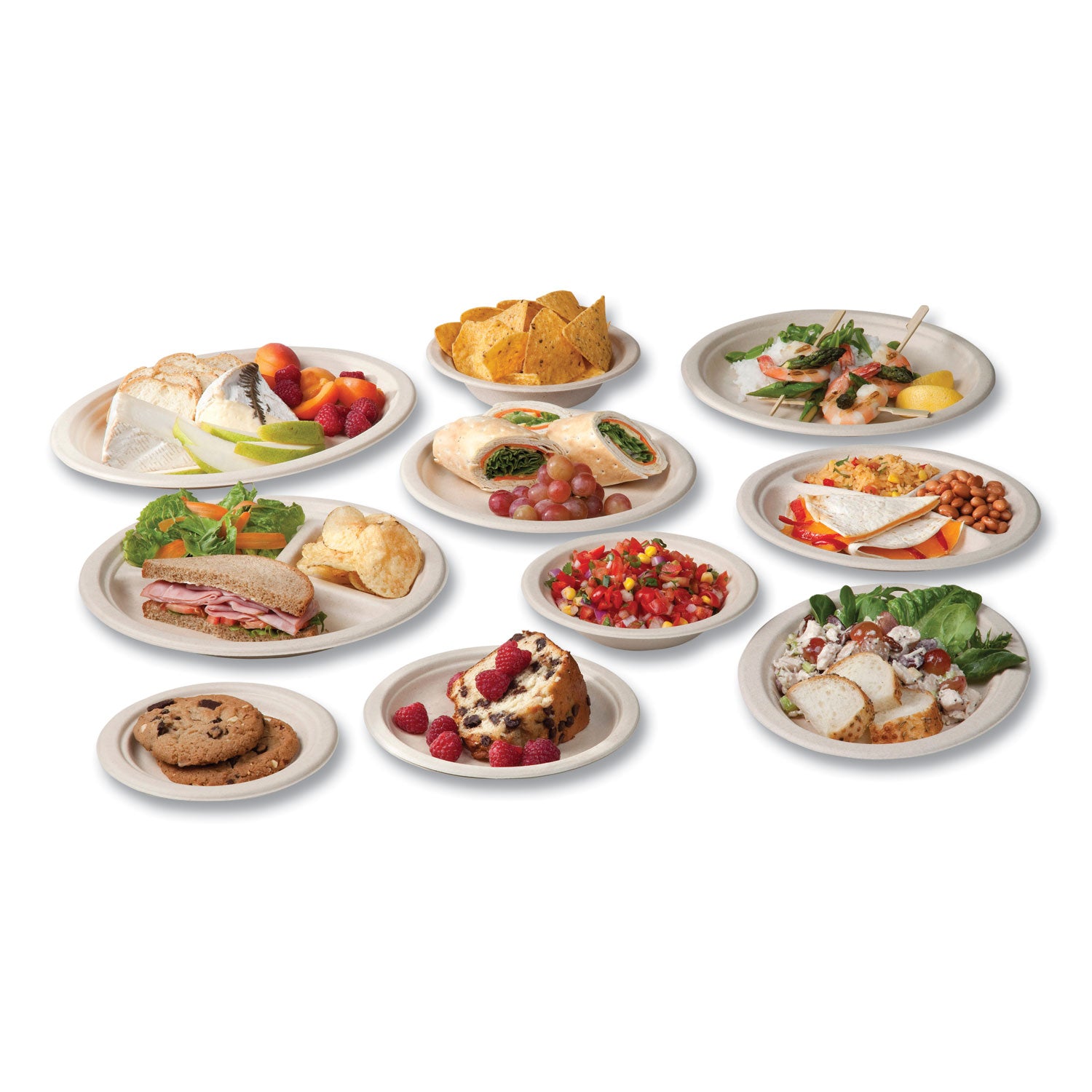 nourish-molded-fiber-tableware-plate-9-diameter-white-500-carton_vegwh09 - 4