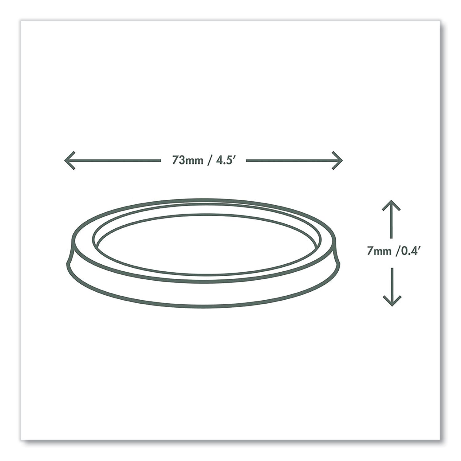 Portion Pot Lids, Fits 2 oz to 4 oz Portion Pots, Clear, 2,000/Carton