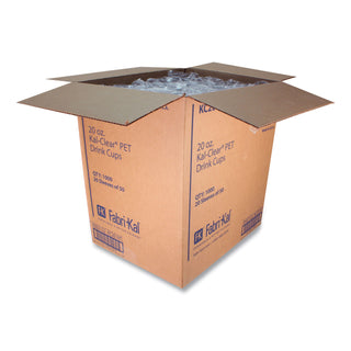 Kal-Clear PET Cold Drink Cups, 20 oz, Clear, 50/Bag, 20 Bags/Carton