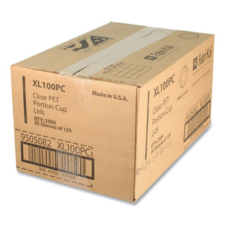 Portion Cup Lids, Fits 0.75 oz to 1 oz Portion Cups, Clear, 2,500/Carton