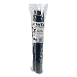 Portion Cups, 3.25 oz, Black, 125/Sleeve, 20 Sleeves/Carton