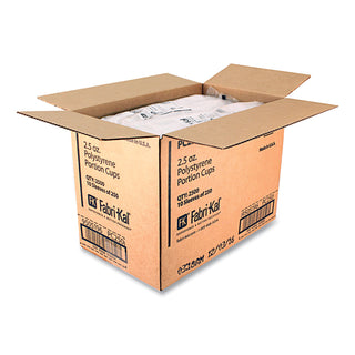 Portion Cups, 2.5 oz, Translucent, 125/Sleeve, 20 Sleeve/Carton