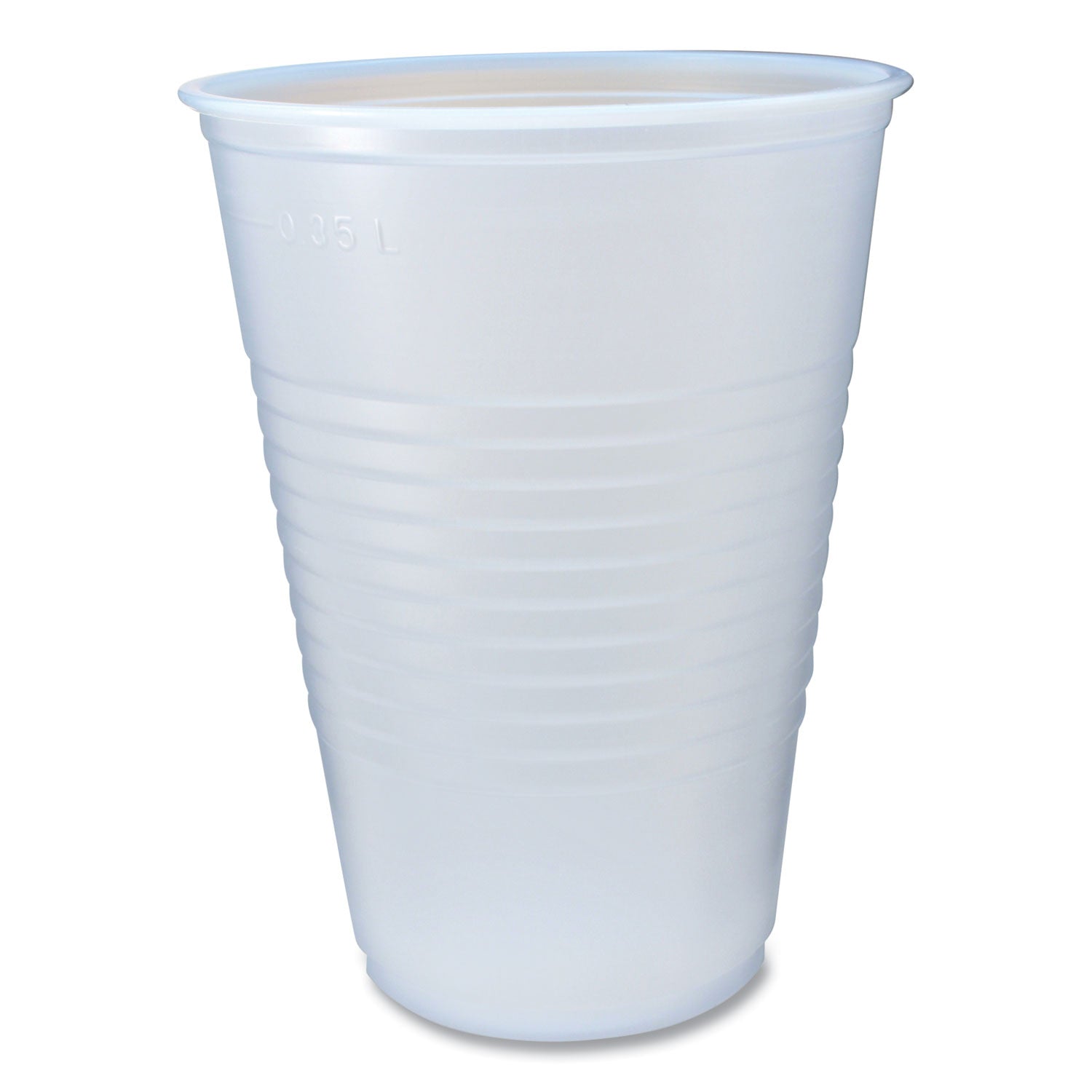 RK Ribbed Cold Drink Cups, 14 oz, Clear, 50/Sleeve, 20 Sleeves/Carton - 1