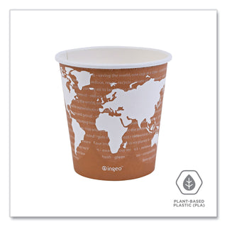 World Art Renewable and Compostable Hot Cups, 10 oz, 50/Pack, 20 Packs/Carton
