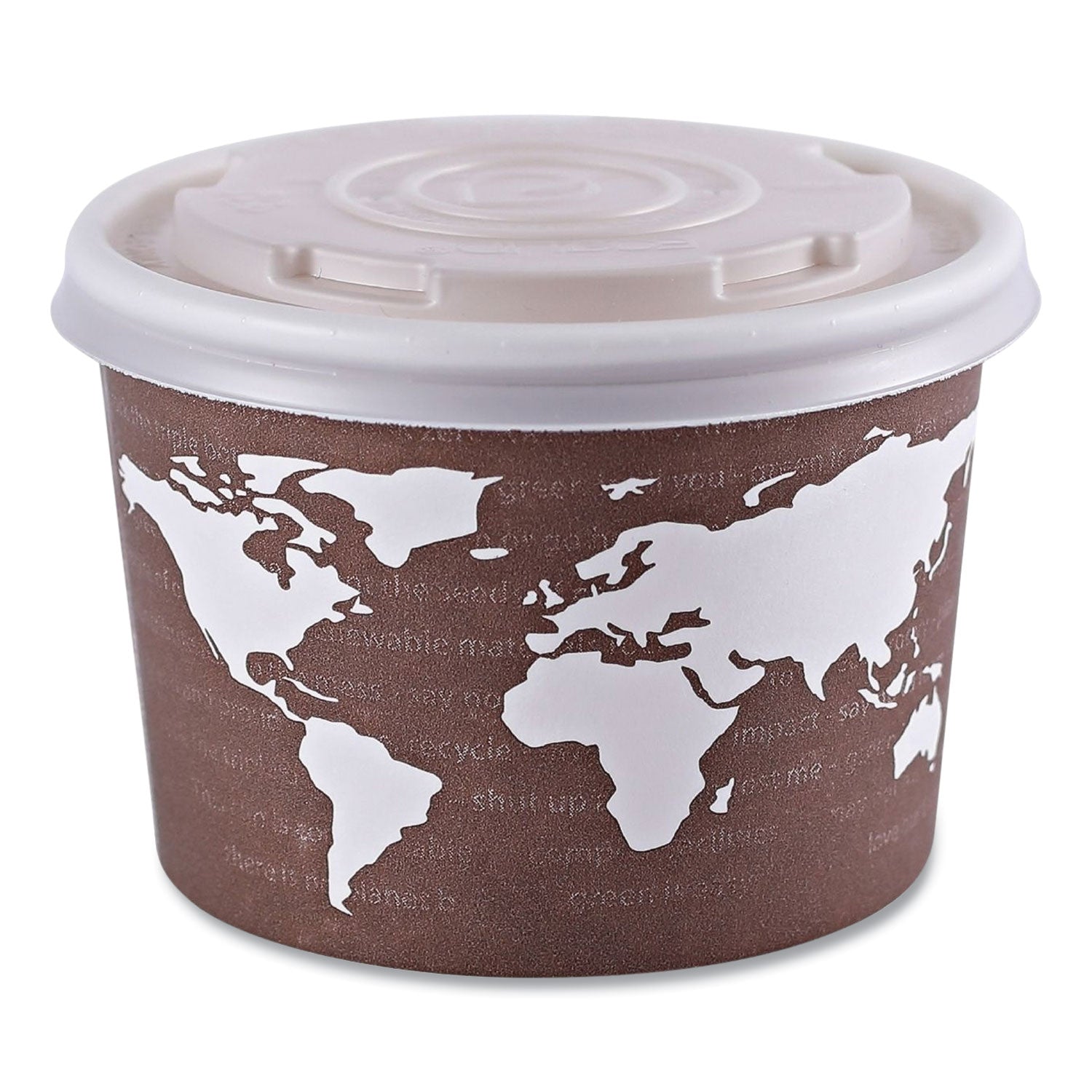 World Art Renewable and Compostable Food Container, 8 oz, 3.04 Diameter x 2.3 h, Brown, Paper, 50/Pack, 20 Packs/Carton - 