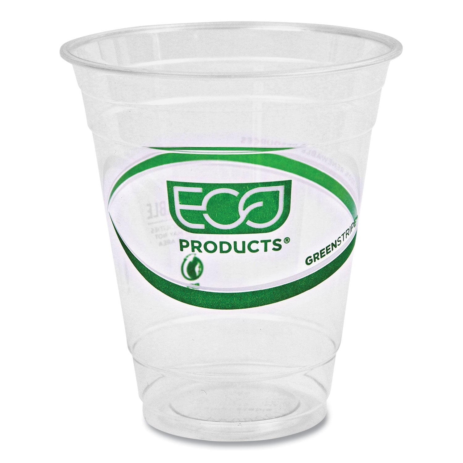 GreenStripe Renewable and Compostable Cold Cups, 12 oz, Clear, 50/Pack, 20 Packs/Carton - 