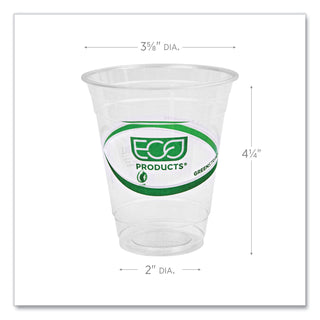 GreenStripe Renewable and Compostable Cold Cups, 12 oz, Clear, 50/Pack, 20 Packs/Carton