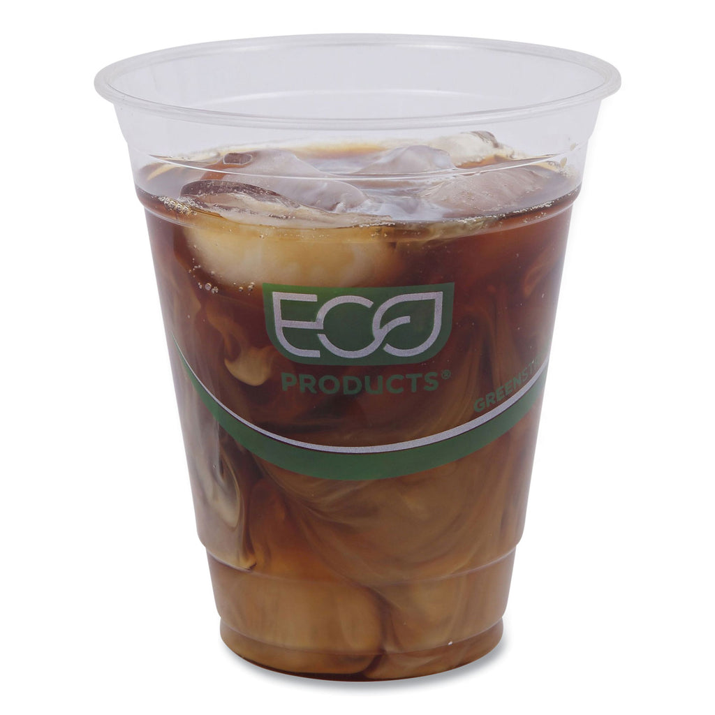GreenStripe Renewable and Compostable Cold Cups, 12 oz, Clear, 50/Pack, 20 Packs/Carton