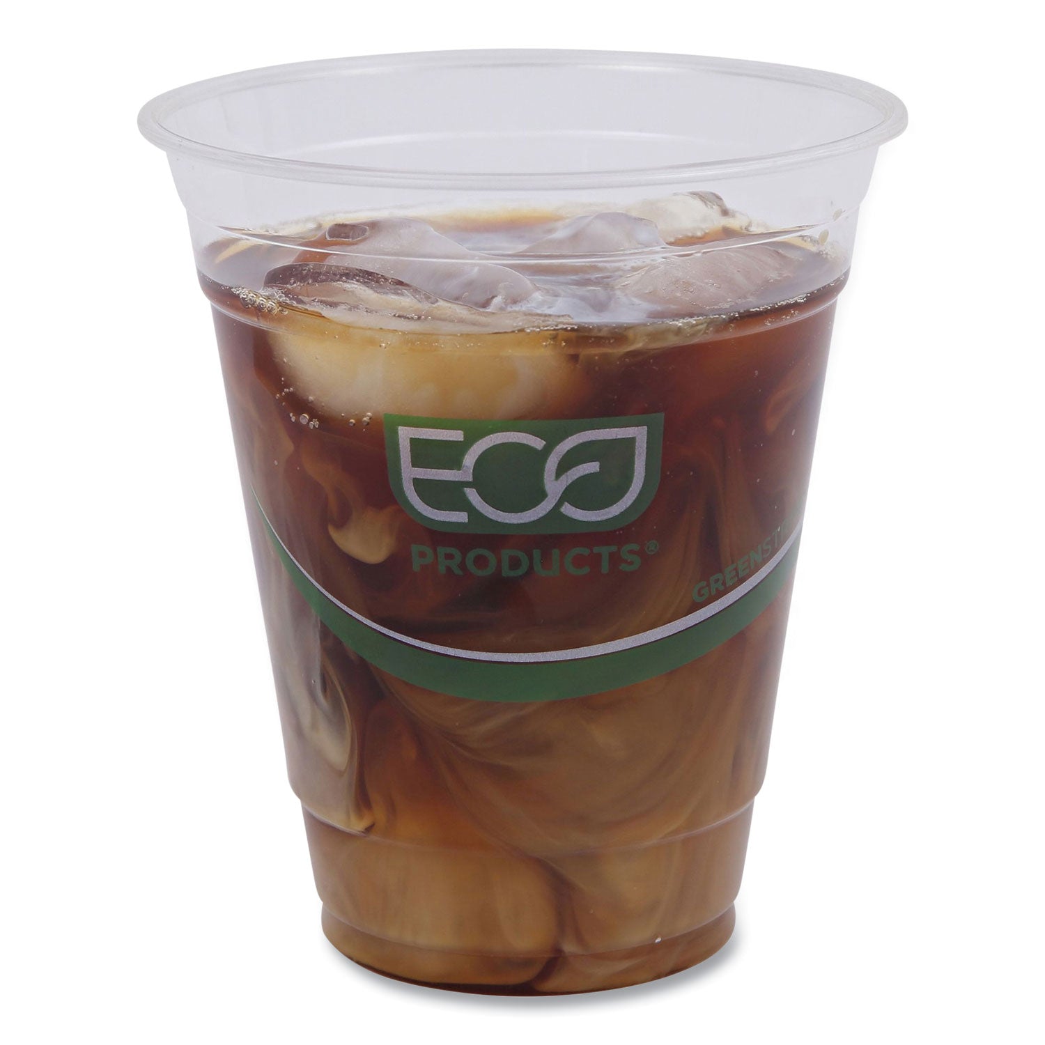 GreenStripe Renewable and Compostable Cold Cups, 12 oz, Clear, 50/Pack, 20 Packs/Carton