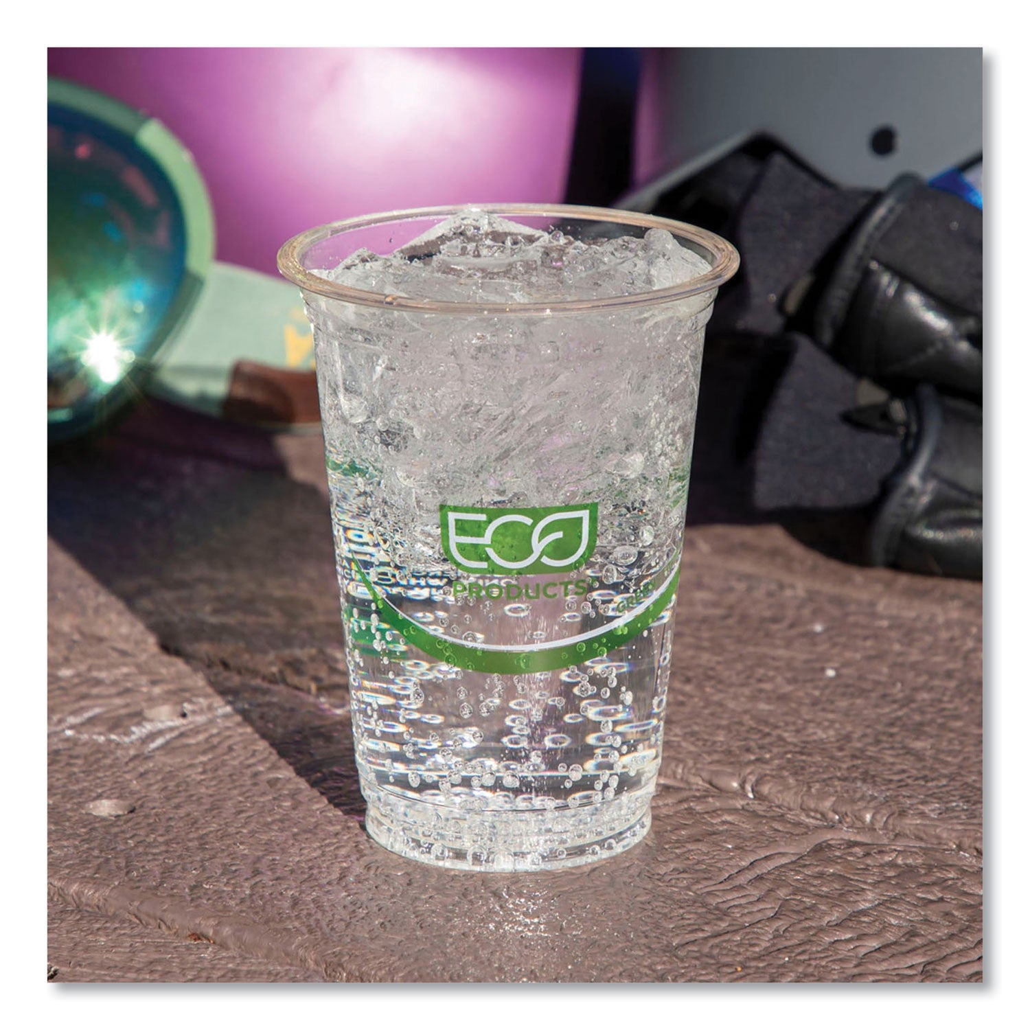 GreenStripe Renewable and Compostable Cold Cups, 12 oz, Clear, 50/Pack, 20 Packs/Carton