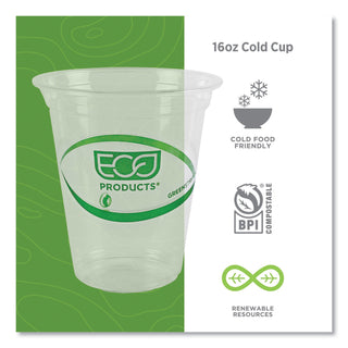 GreenStripe Cold Drink Cups, 16oz, Clear, 1000/Carton