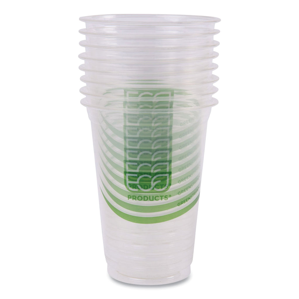 GreenStripe Cold Drink Cups, 16oz, Clear, 1000/Carton