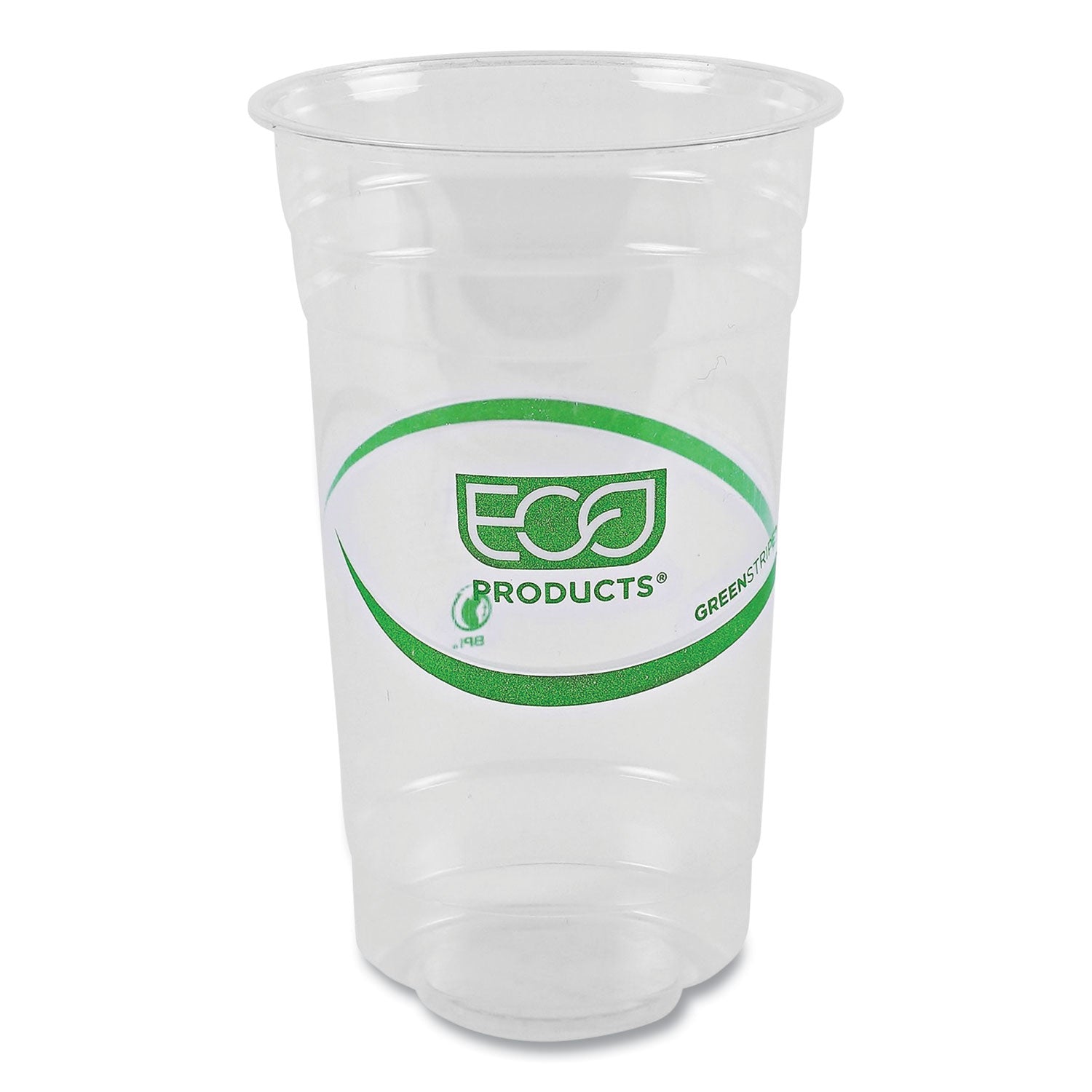 GreenStripe PLA Cold Cups, 24oz, Clear, 1000/Carton - 1