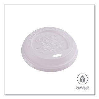 EcoLid Renewable/Compostable Hot Cup Lids, PLA, Fits 8 oz Hot Cups, 50/Packs, 16 Packs/Carton