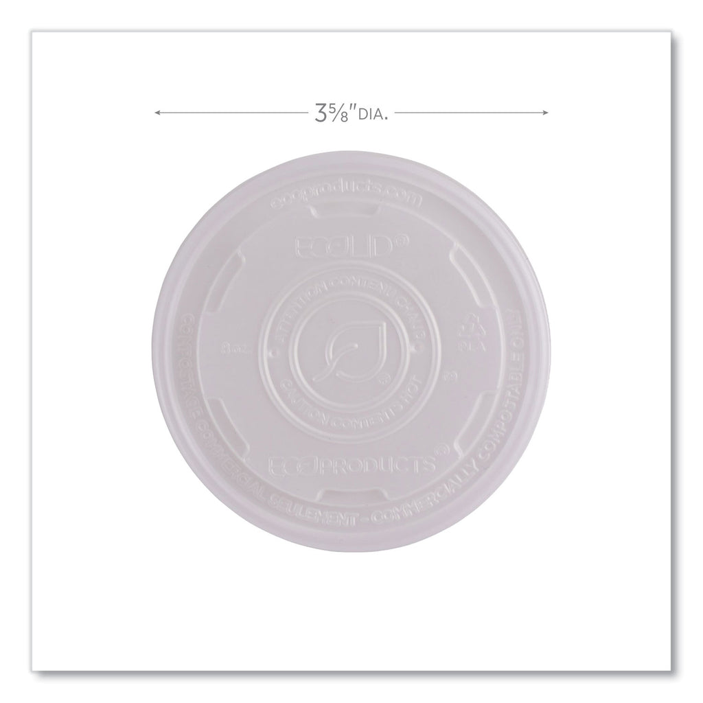 World Art PLA-Laminated Soup Container Lids, Fits 8 oz Sizes, Translucent, Plastic, 50/Pack, 20 Packs/Carton