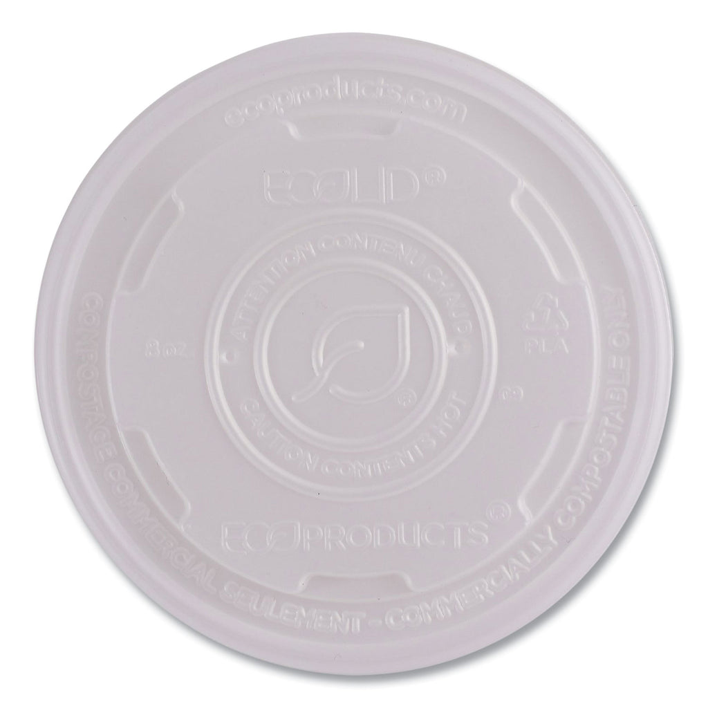World Art PLA-Laminated Soup Container Lids, Fits 8 oz Sizes, Translucent, Plastic, 50/Pack, 20 Packs/Carton