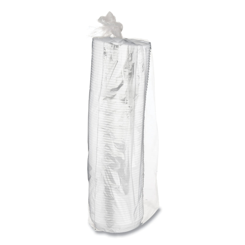 EcoLid 25% Recycled Content Hot Cup Lid, White, Fits 8 oz Hot Cups, 100/Pack, 10 Packs/Carton - 