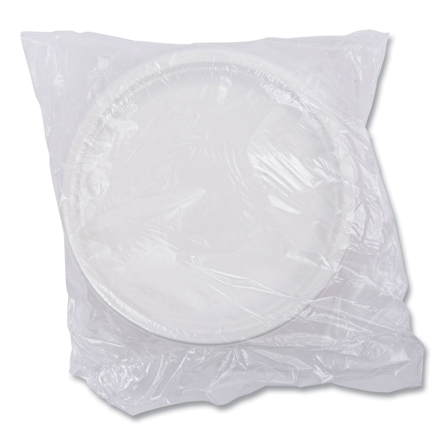 Renewable Sugarcane Plates, 10" dia, Natural White, 500/Carton - 