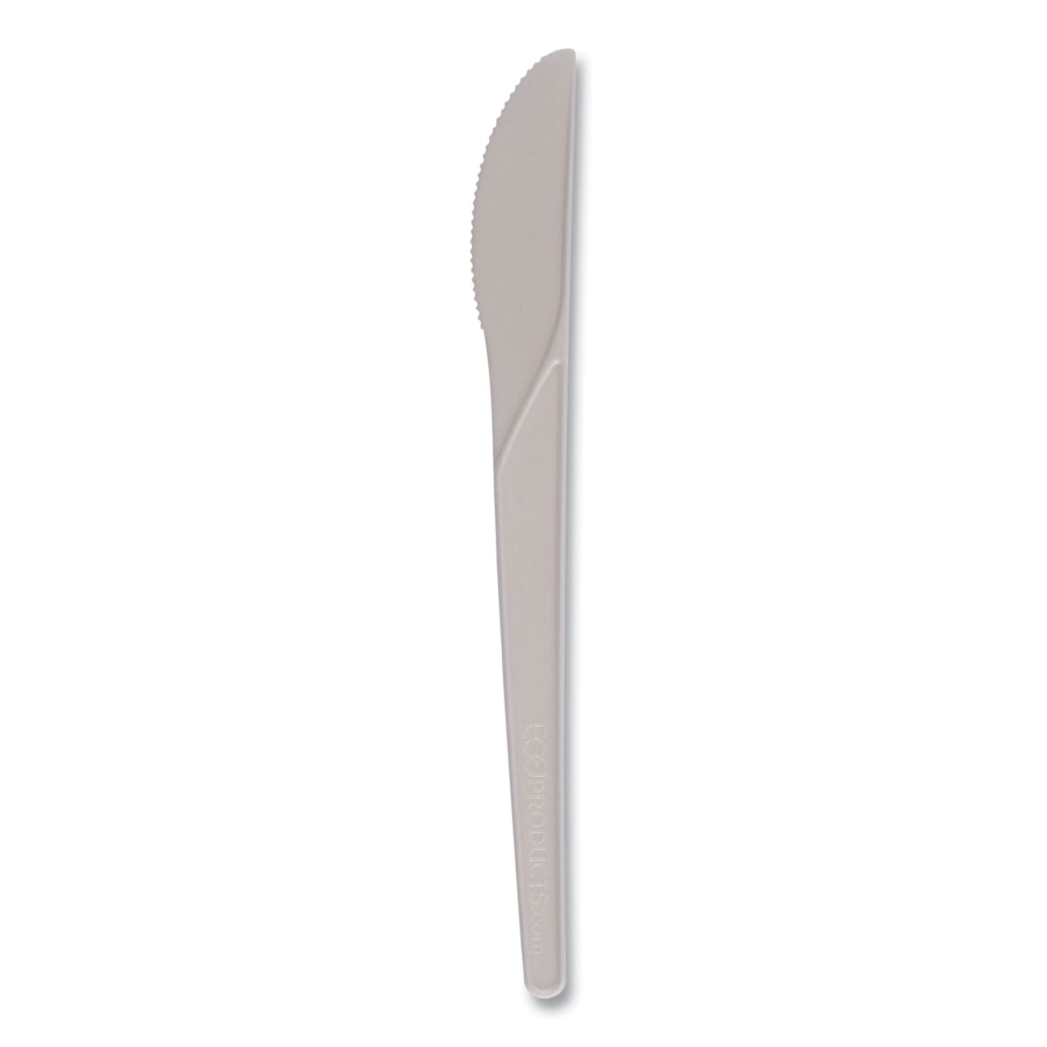 Plantware Compostable Cutlery, Knife, 6", Pearl White, 50/Pack, 20 Pack/Carton - 