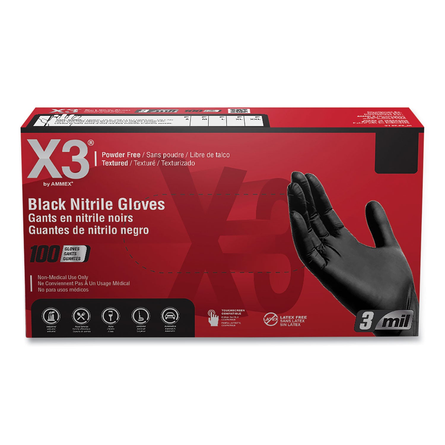 industrial-nitrile-gloves-powder-free-3-mil-large-black-100-box-10-boxes-carton_axcbx346100 - 2