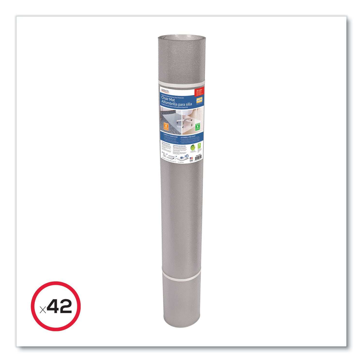 supergrip-chair-mat-rectangular-36-x-48-clear-42-pallet-ships-in-4-6-business-days_defcm23140spr42 - 4
