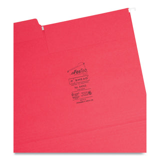 FasTab Hanging Folders, Letter Size, 1/3-Cut Tabs, Assorted Colors, 18/Box