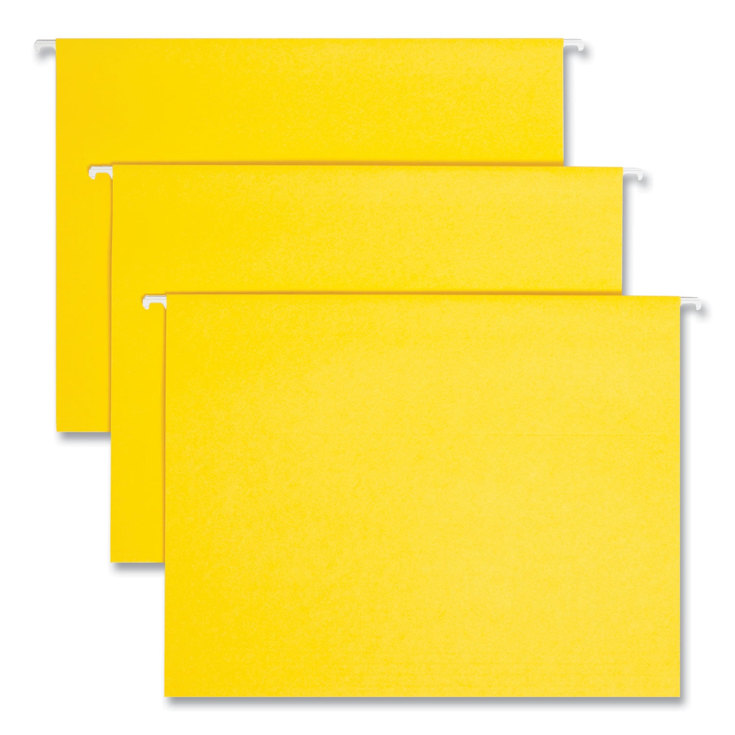 Colored Hanging File Folders with 1/5 Cut Tabs, Letter Size, 1/5-Cut Tabs, Yellow, 25/Box - 