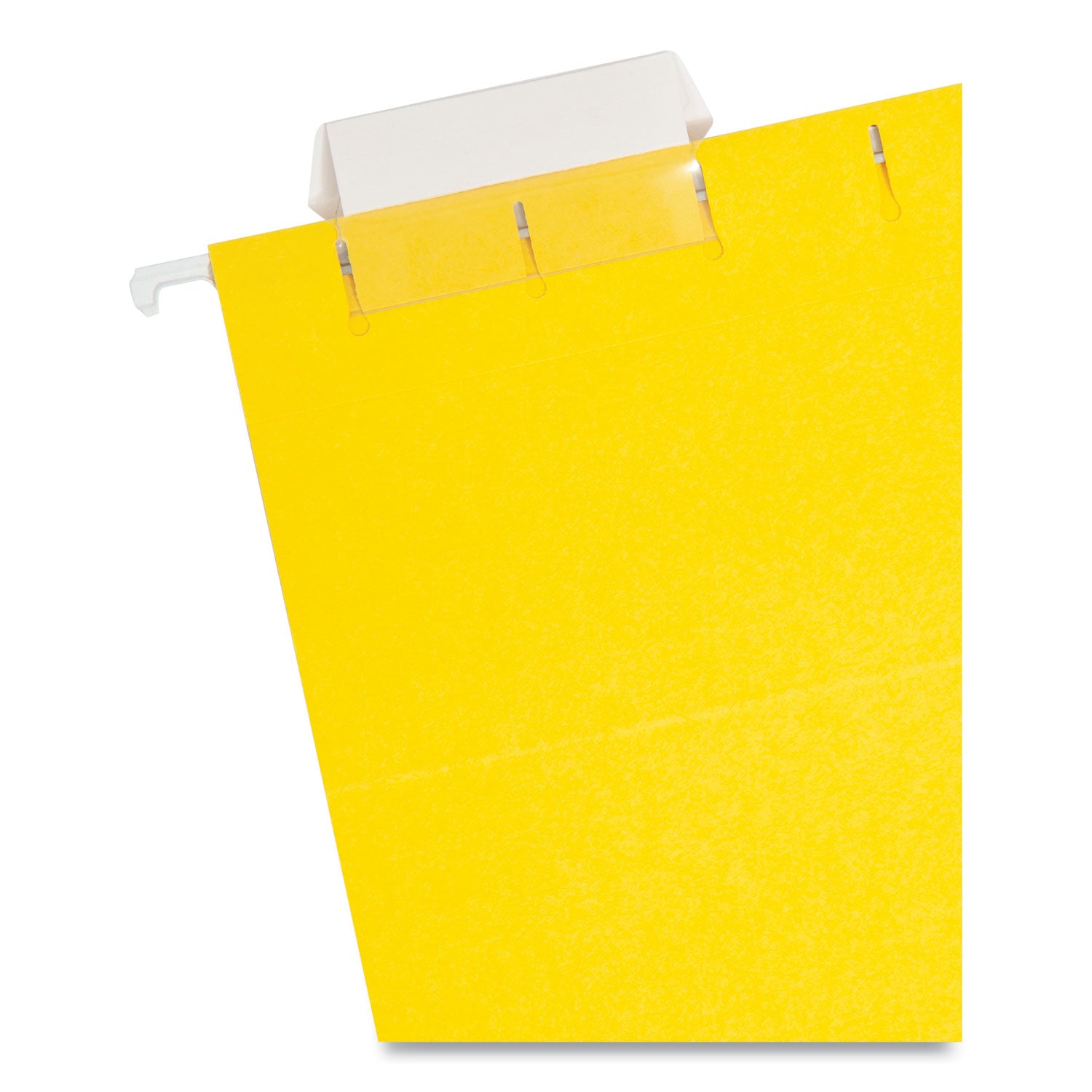 Colored Hanging File Folders with 1/5 Cut Tabs, Letter Size, 1/5-Cut Tabs, Yellow, 25/Box - 