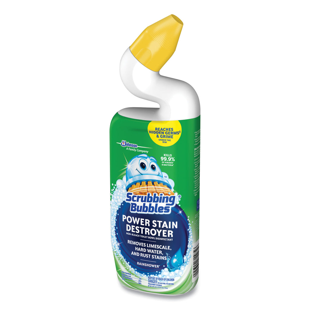 Power Stain Destroyer Toilet Bowl Disinfectant, Rainshower Scent, 24 oz Bottle, 6/Carton - 4