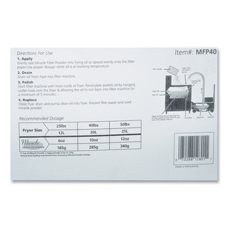 Filter Powder, For Fryer Oil, Loose Powder, 40 lb Box