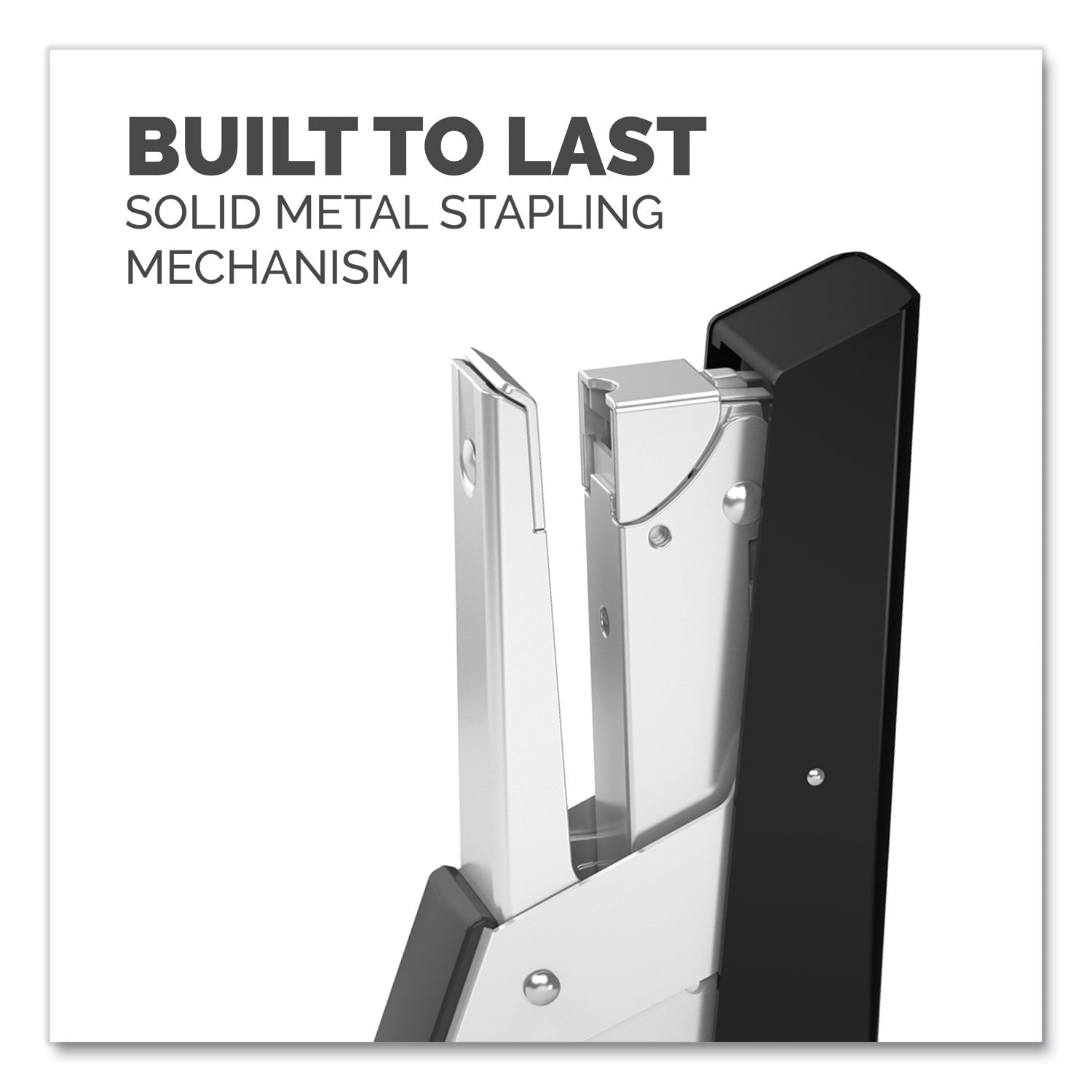 LX890 Handheld Plier Stapler, 40-Sheet Capacity, 0.25"; 0.31" Staples, Black/White