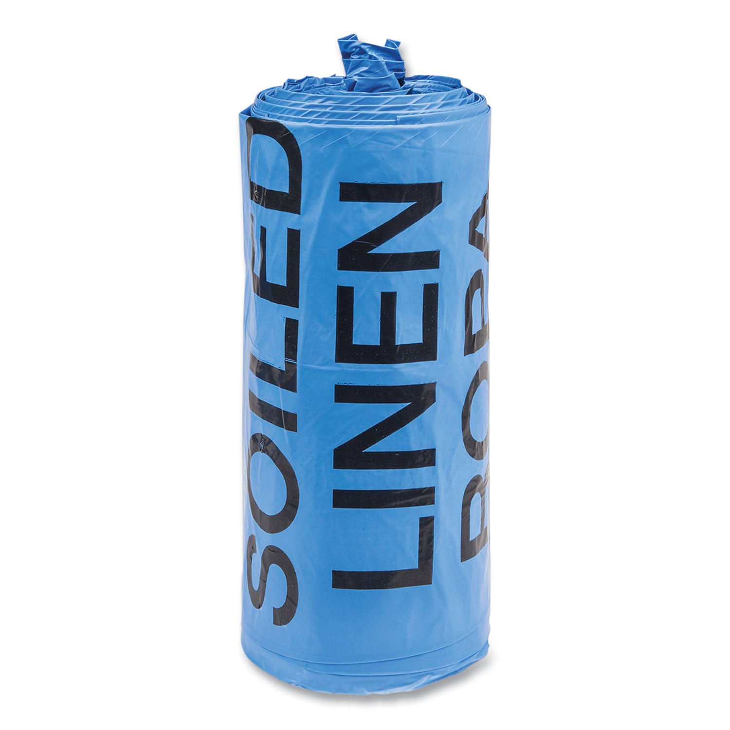 lldpe-30x43-1-mil-blue-printed-soiled-linen-can-liner-rolls_ibsbr3043xhvb - 3