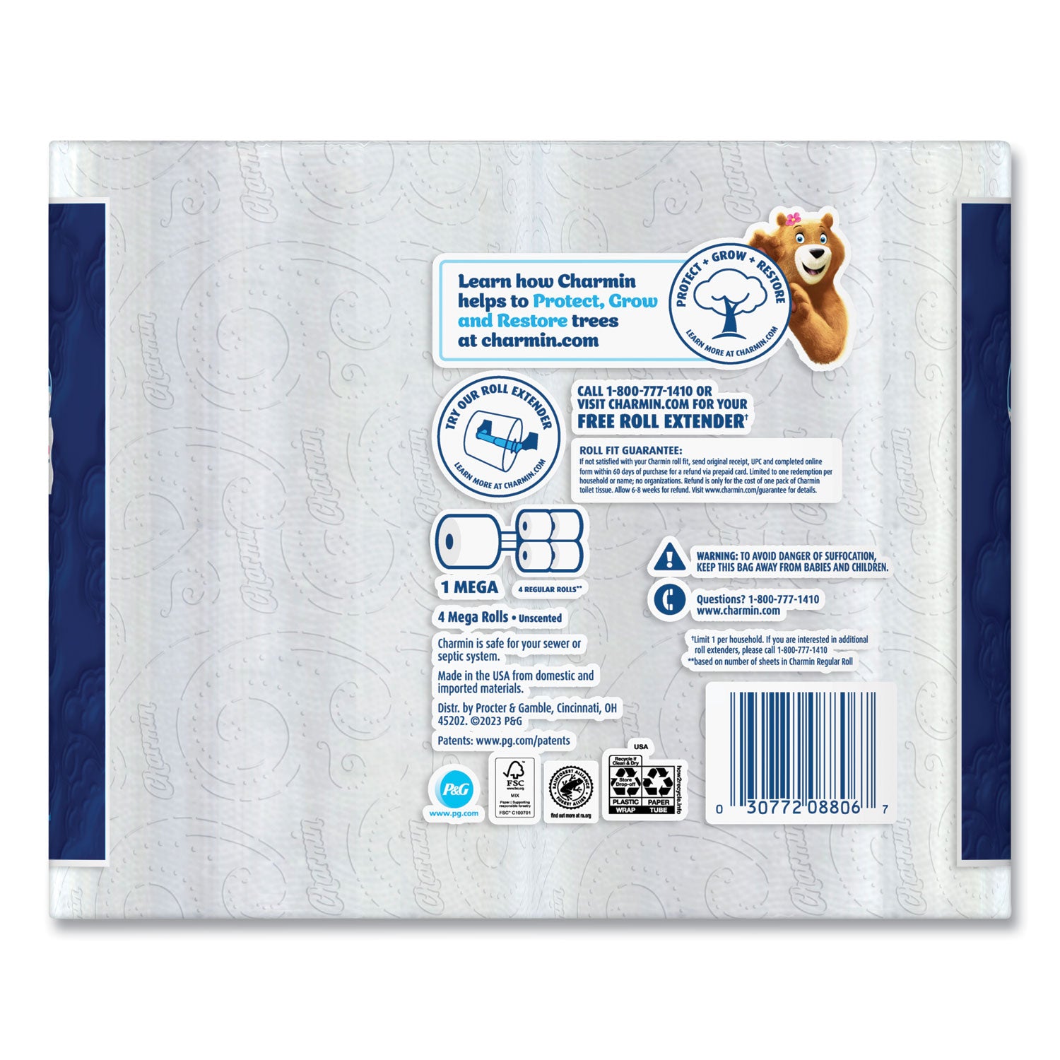 ultra-soft-bathroom-tissue-septic-safe-2-ply-white-224-sheets-roll-4-rolls-pack_pgc08806pk - 2