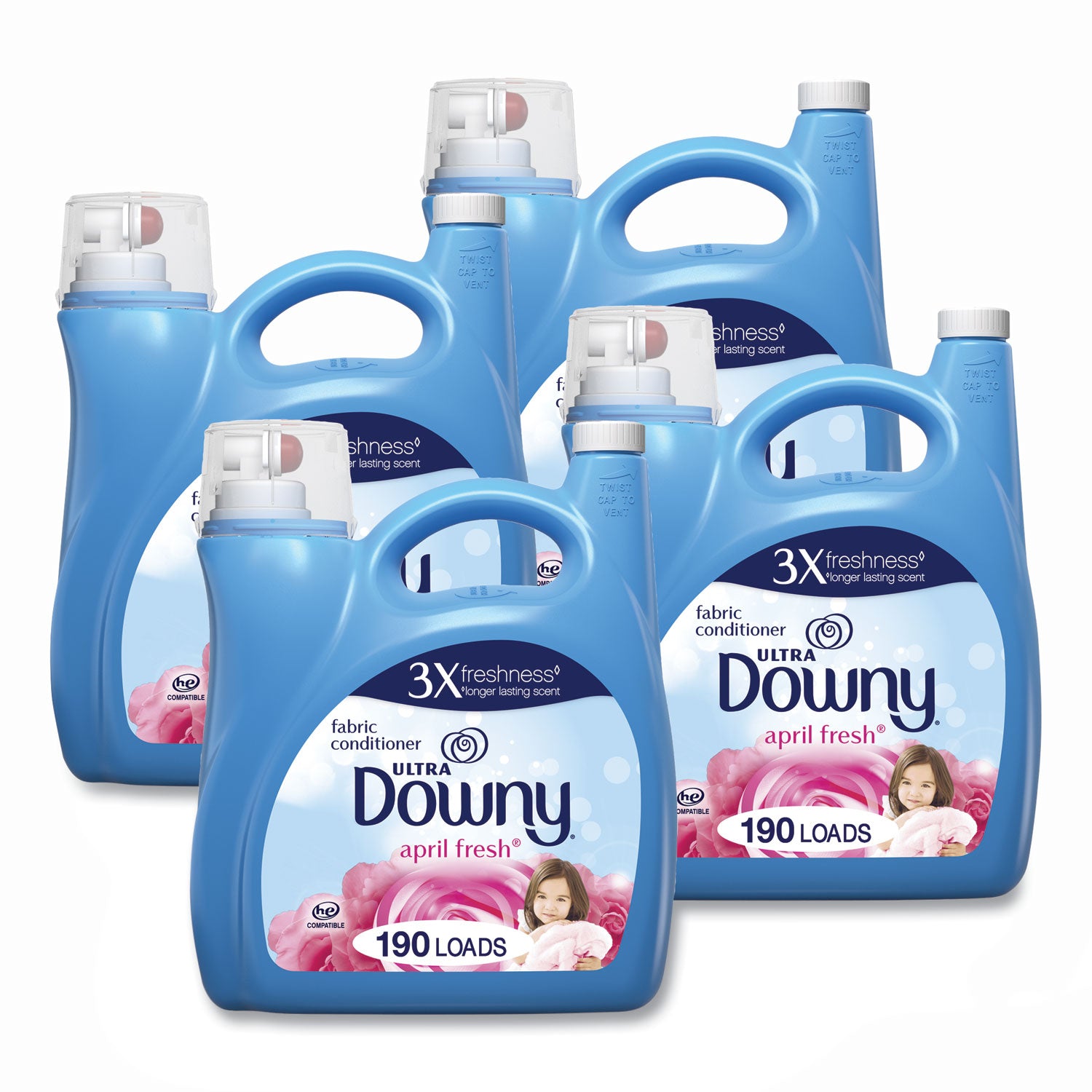 Downy April Fresh Fabric Softener - April Fresh, Floral ScentBottle - 1 Bottle - Pleasant Scent - Blue - 1