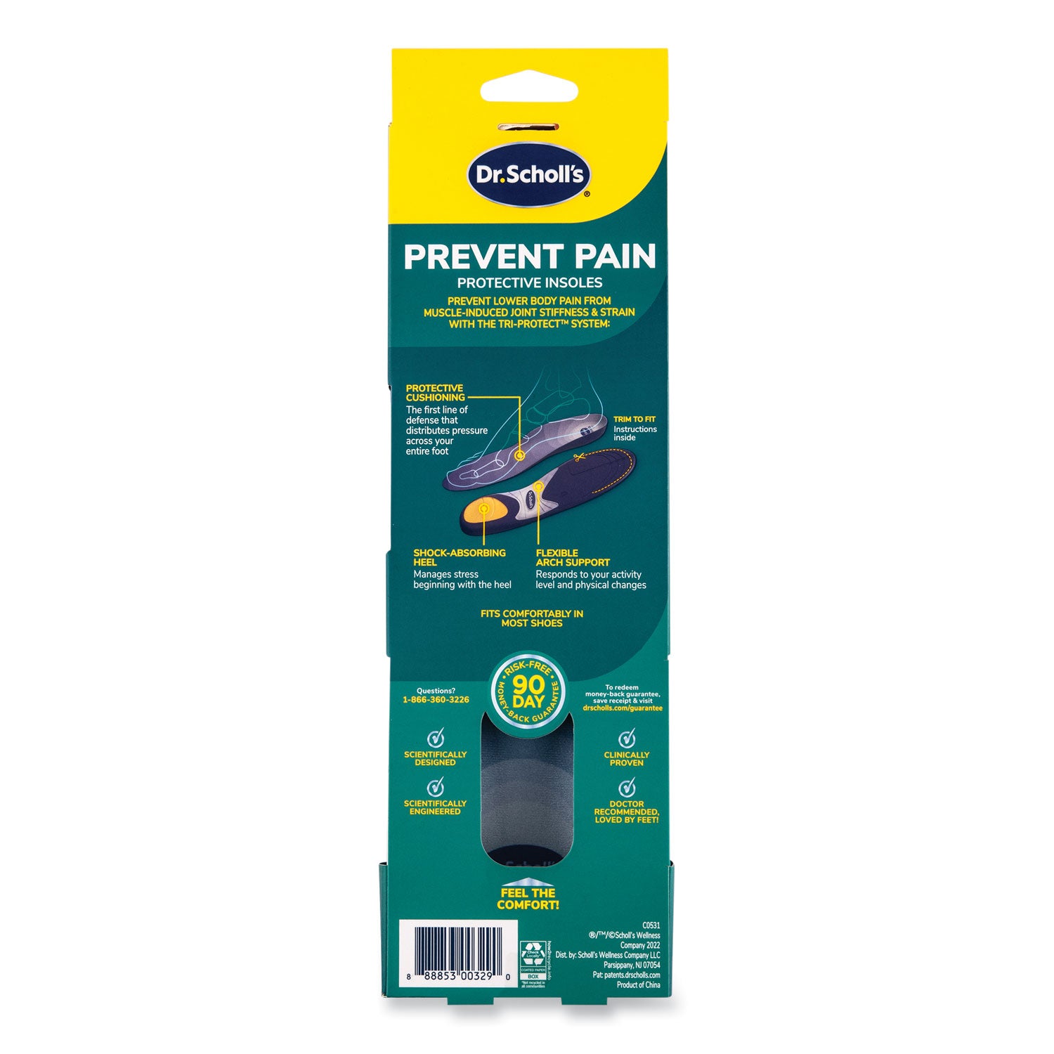 Prevent Pain Protective Insoles for Women, Women's Size 6 to 10, Purple