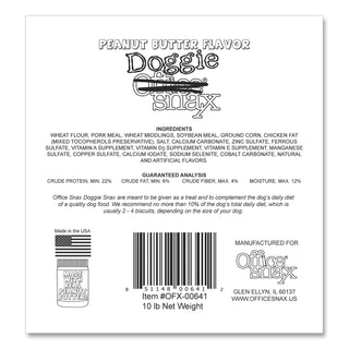 Doggie Biscuits, Peanut Butter, 10 lb Box