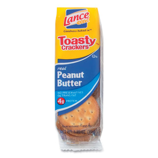 Lance Toasty Peanut Butter Cracker Sandwiches Packs - Individually Wrapped - Peanut Butter - 1 Serving Pack - 24 / Box