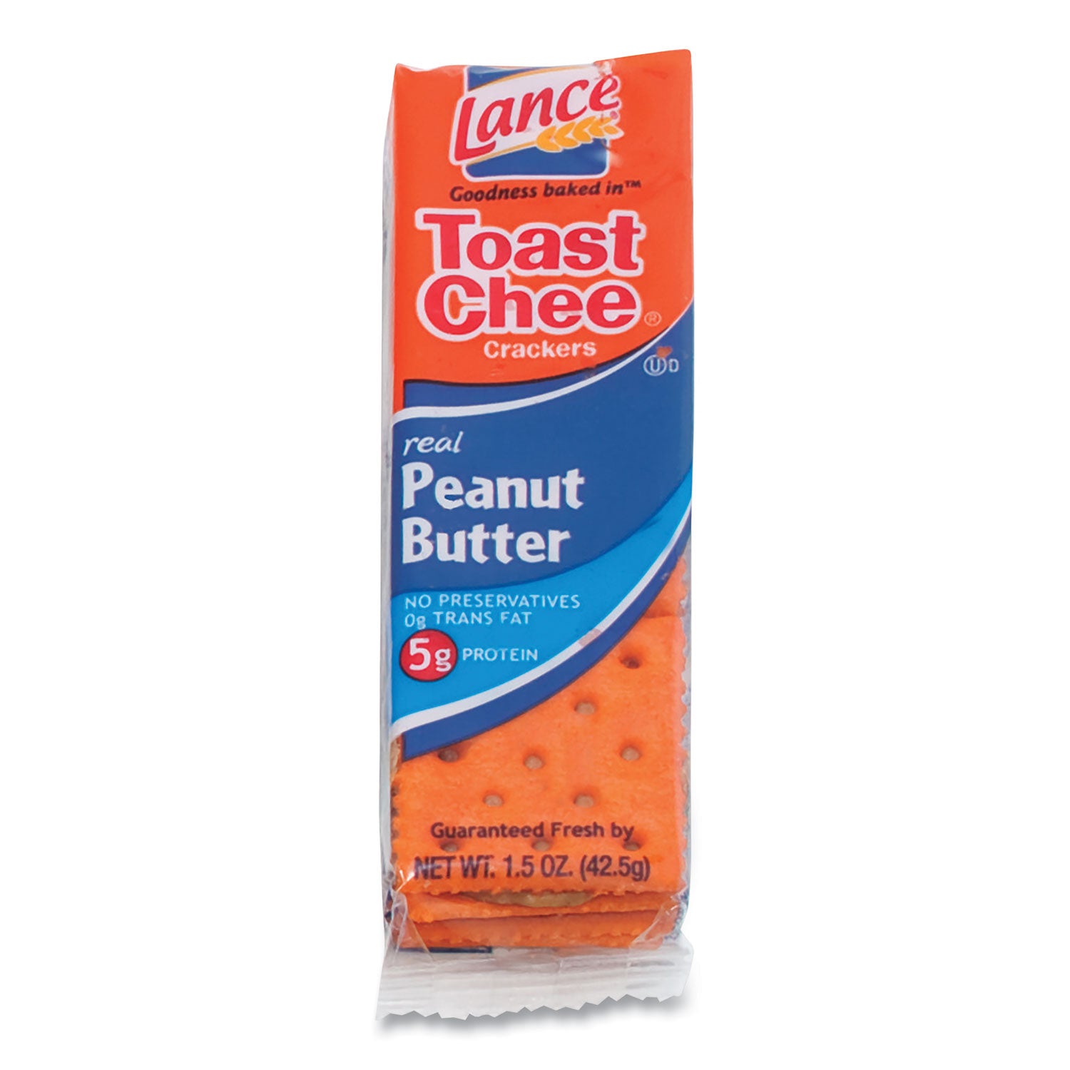 Lance Toast Chee Peanut Butter Cracker Sandwiches - Individually Wrapped - Peanut Butter - 1 Serving Pack - 24 / Box