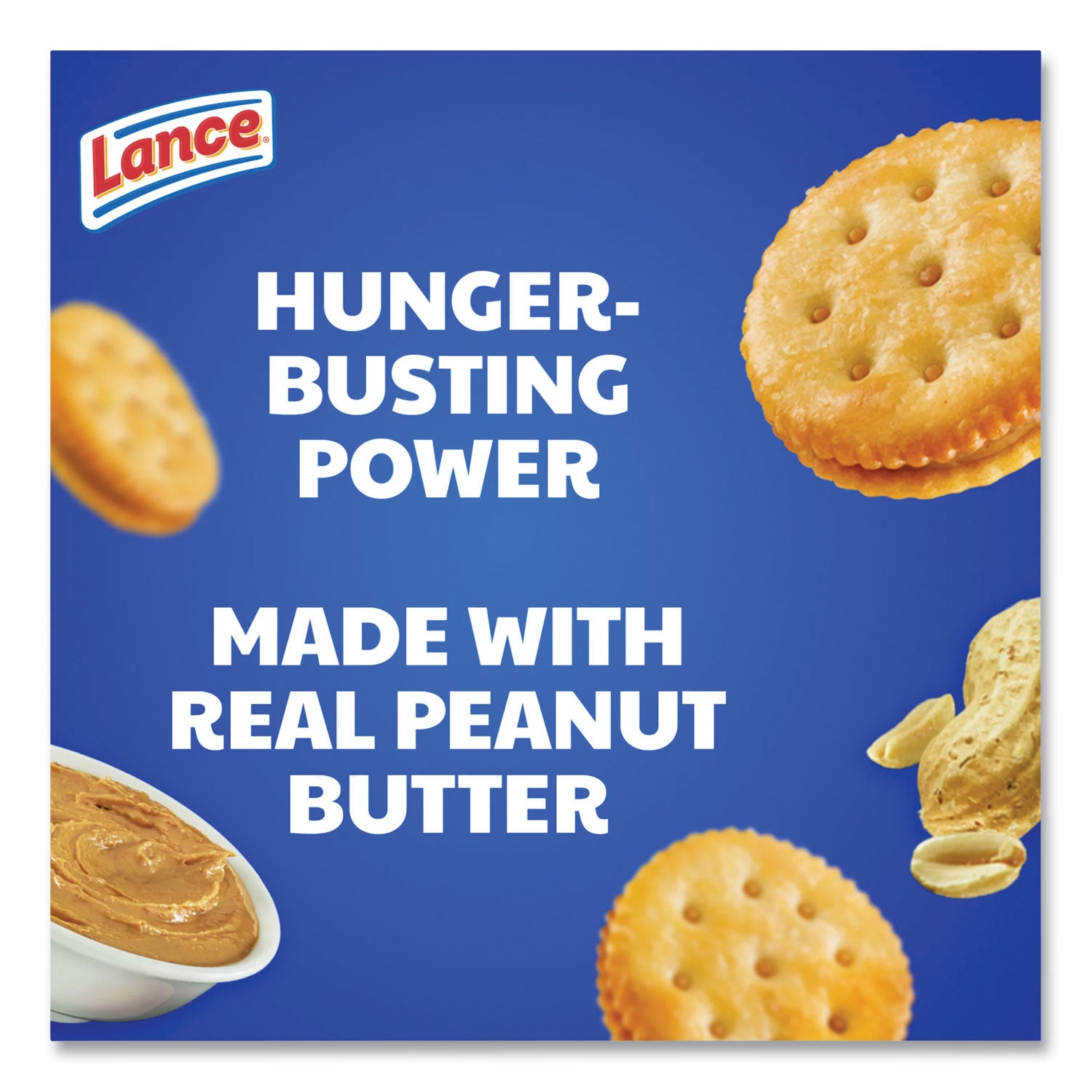 Lance Toasty Peanut Butter Cracker Sandwiches Packs - Individually Wrapped - Peanut Butter - 1 Serving Pack - 24 / Box