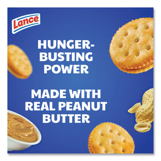 Lance Toasty Peanut Butter Cracker Sandwiches Packs - Individually Wrapped - Peanut Butter - 1 Serving Pack - 24 / Box